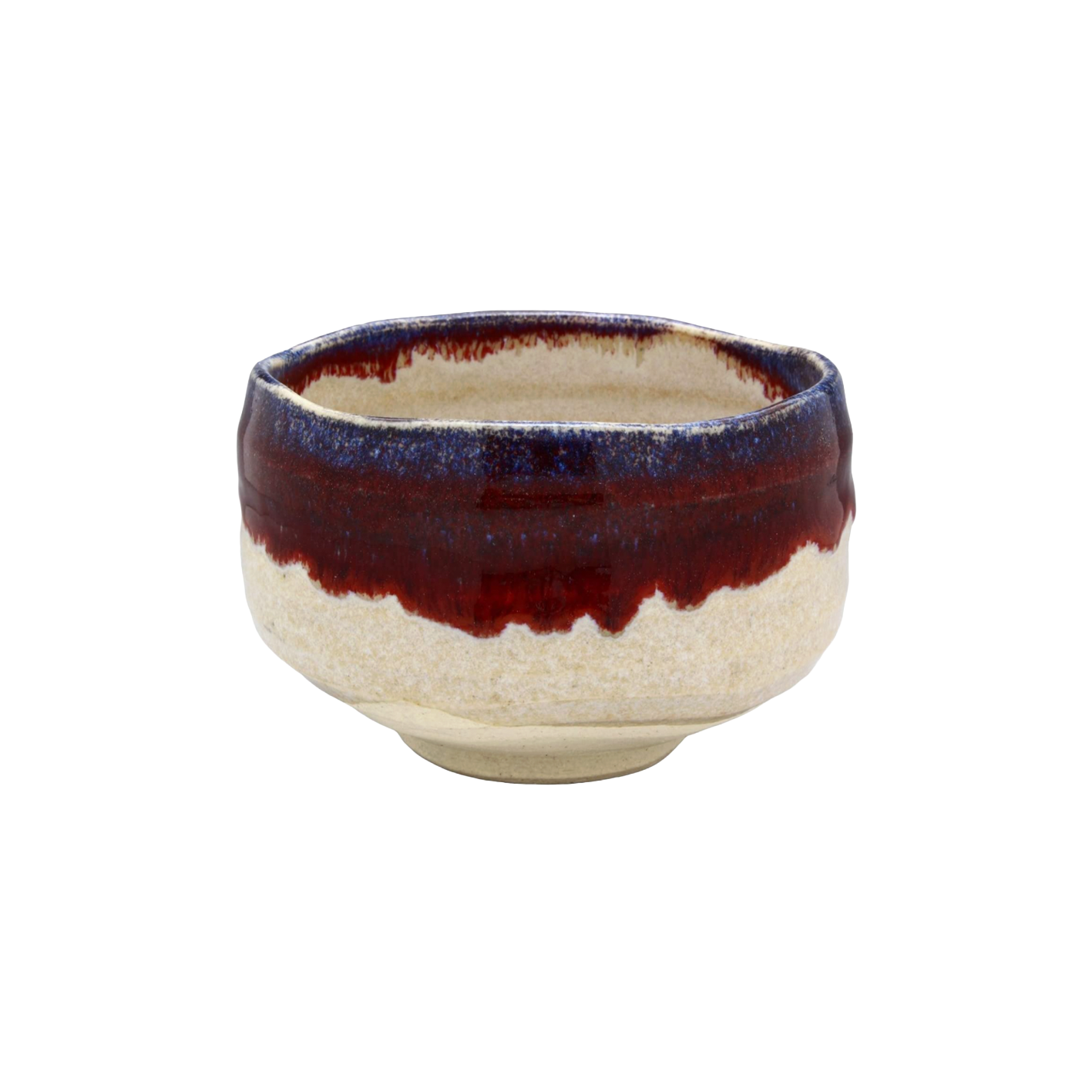 Matcha bowl with cinnabar glaze